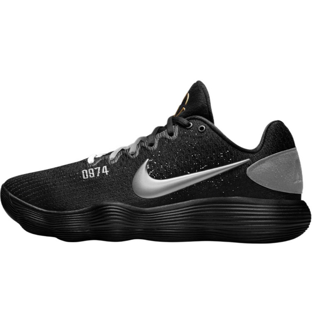 Nike Hyperdunk 2017 Secret Silver Bullet Abrasion Resistant Low Top Basketball Shoes Unisex Silver Black