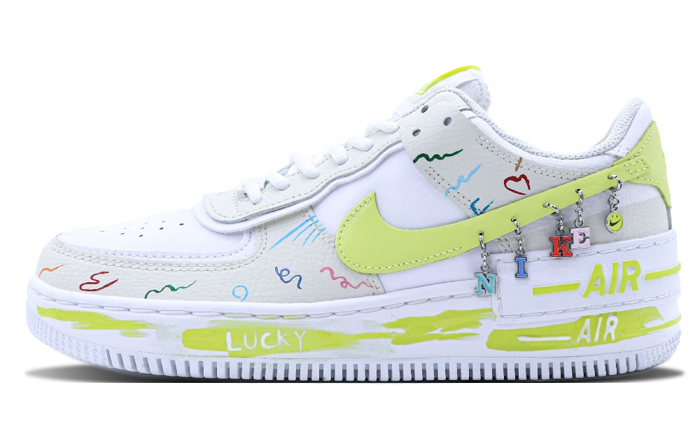 Nike Air Force 1 Slip Resistant Cushioning Abrasion Resistant Low Top Skateboard Shoes Women's White