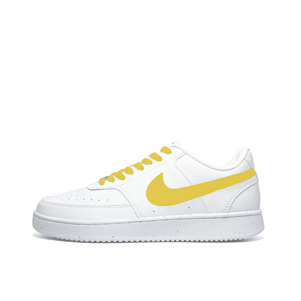 Nike Court Vision 1 Skateboard Shoes Men Low Top White/Yellow