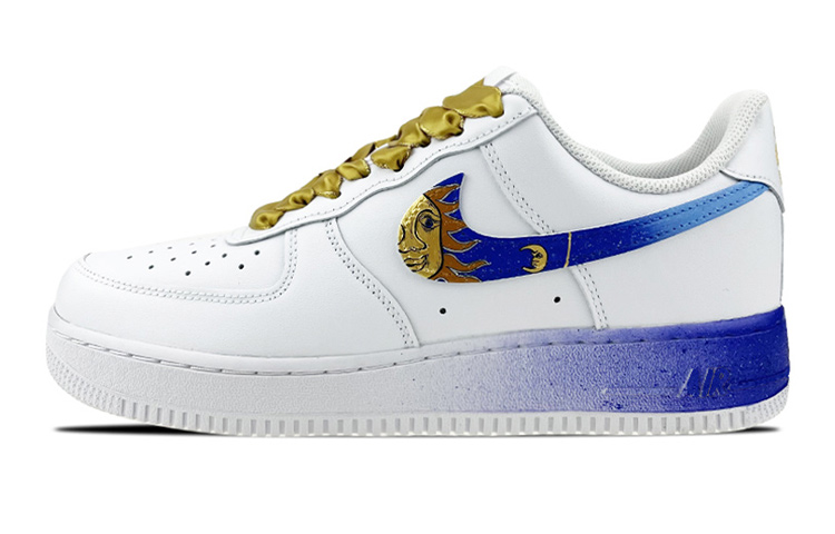Nike Air Force 1 LE Slip-Resistant Cushioning Wear-Resistant Low-Top Skateboard Shoes GS Purple Gold