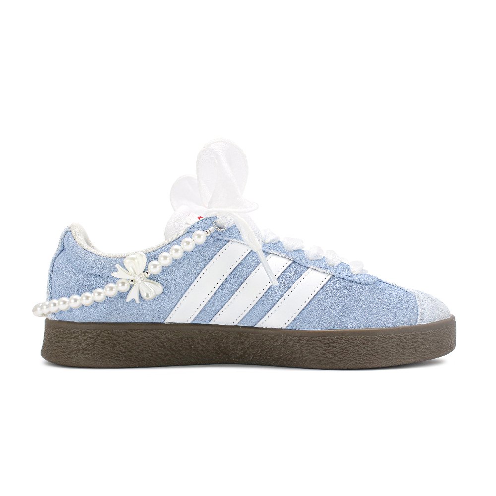 Adidas Neo VL Court Lifestyle Anti Slip Wear Resistant Low Top Skateboard Shoes Unisex Blue White
