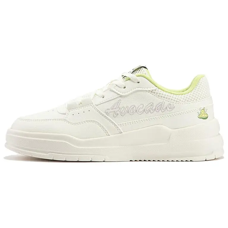 361° Anti-Slip Wear-Resistant Low-Top Skateboard Shoes Women's White Green