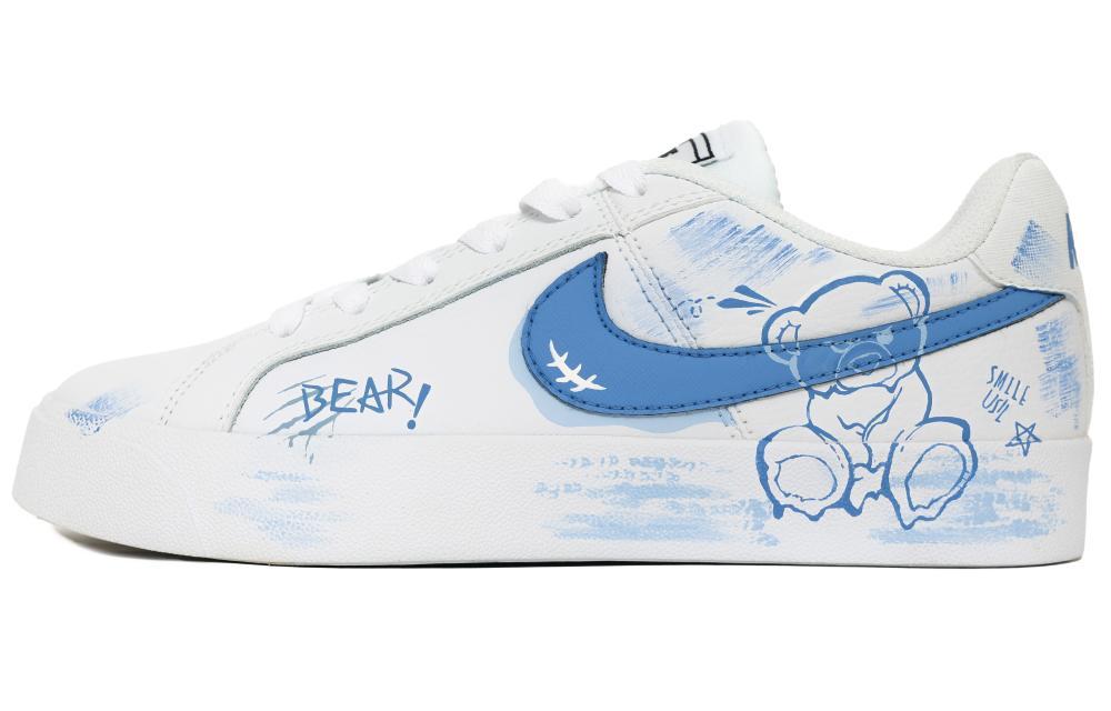 Nike Court Royale Bear Story Anti-Slip And Wear-Resistant Lightweight Low-Top Skateboard Shoes Unisex White