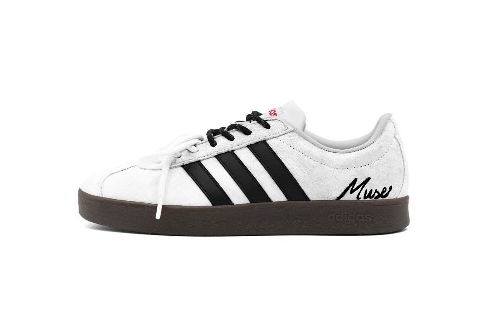Adidas Neo VL Court 2.0 Boundary Anti Slip Wear Resistant Low Top Skateboard Shoes Unisex White