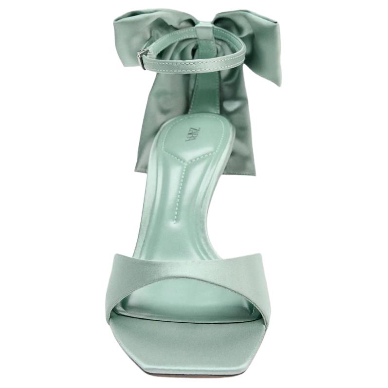 ZARA One Strap Sandals 9cm Women's Aqua Green купить в интернет-магазине Yoocart с быстрой доставкой по России.
