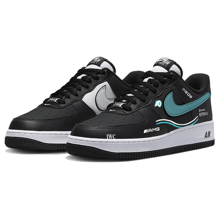 Nike Air Force 1 Anti-Slip And Wear-Resistant Lightweight Low-Top Skateboard Shoes Unisex Black Blue купить в интернет-магазине Yoocart с быстрой доставкой по России.
