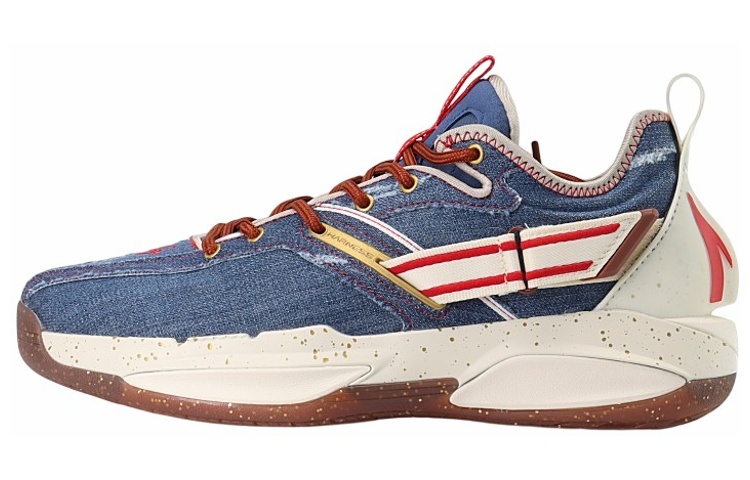 ANTA GH3 Basketball Shoes Men's Low top Denim Blue/White/Red