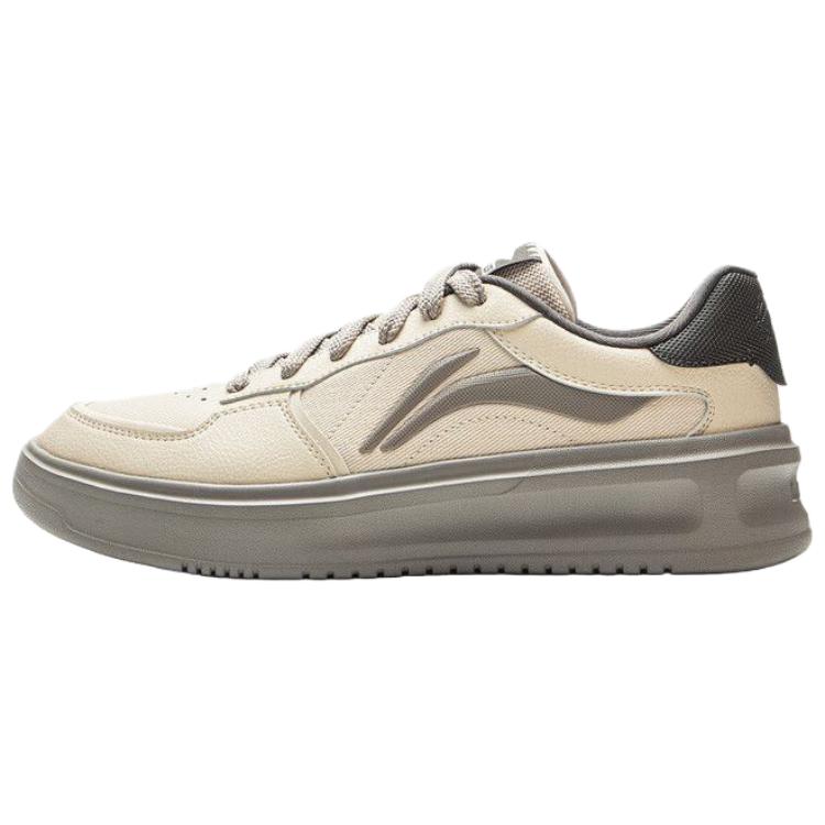 LiNing Lantern Festival Cushioning Lightweight Height Increasing Low Top Skateboard Shoes Men's Dune Khaki