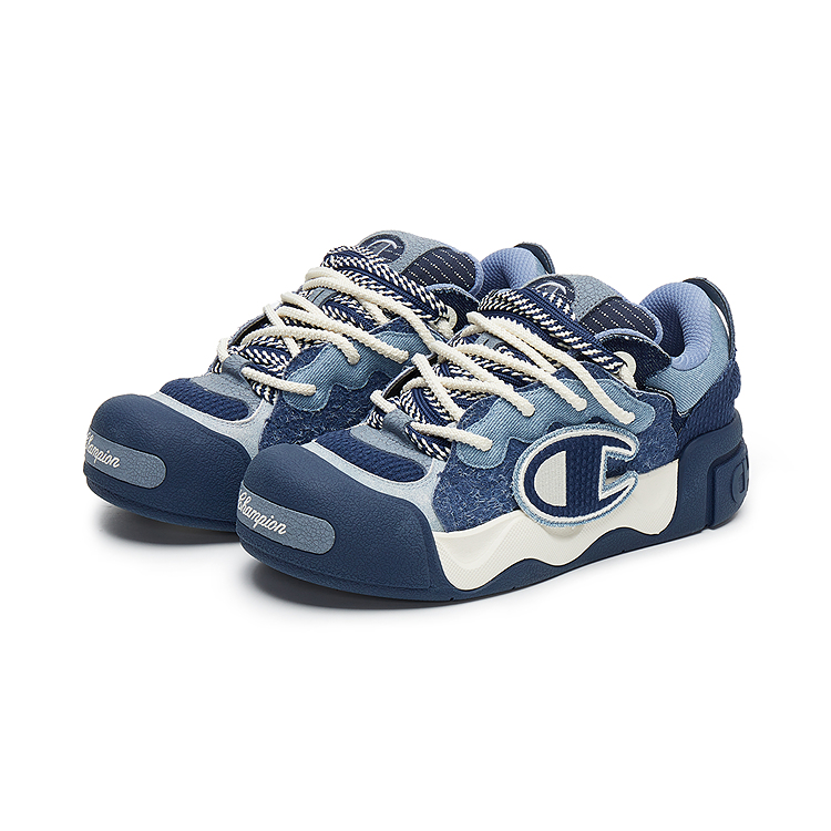 Champion Puffy Head Shoes AutoSkate V1 Low-Top Skateboard Shoes Men's Marine Blue/Eternal Blue