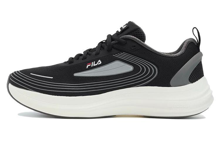 FILA NUVOLE EVO Anti-Slip Wear-Resistant Low-Top Running Shoes Men's Black White