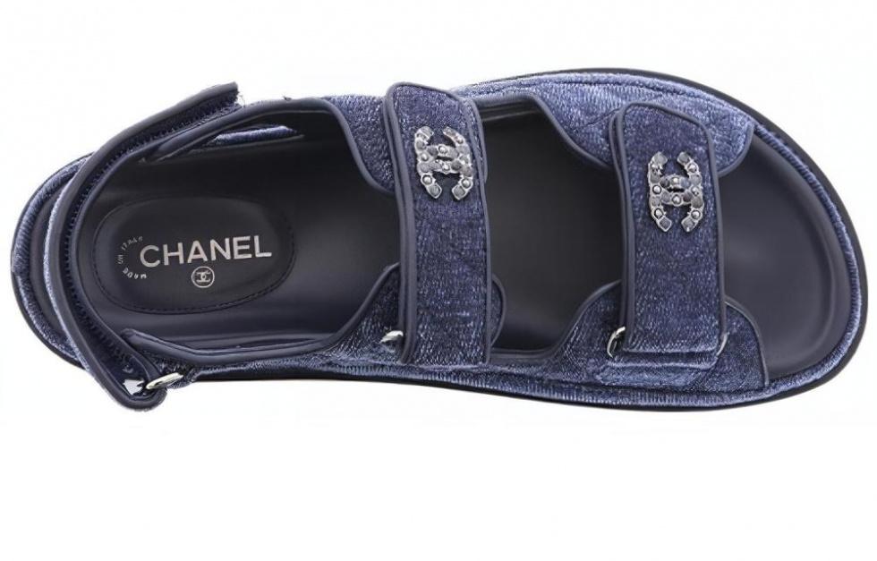 CHANEL One Strap Sandals Women's Dark Blue купить в интернет-магазине Yoocart с быстрой доставкой по России.