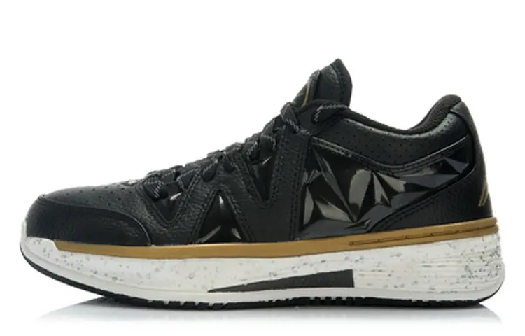 LiNing WOW 2 Way Of Wade, Hidden Gold Low top Basketball Shoes Unisex Black Gold