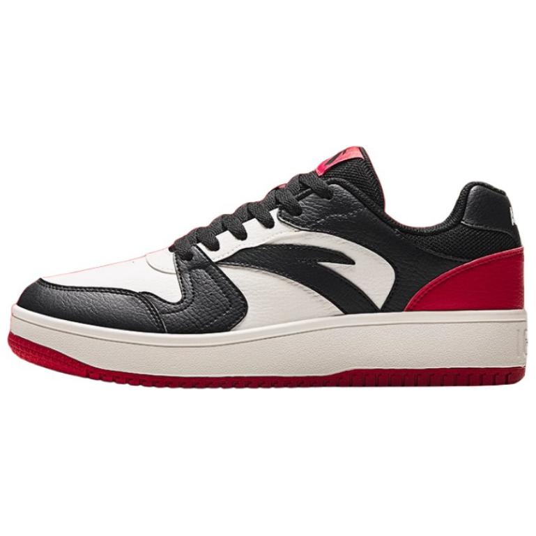 ANTA Little Zero Feeling Skateboard Shoes Men's Low top Ivory White/Black/University Red