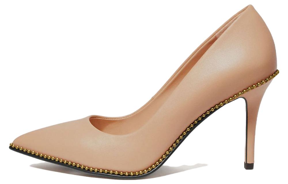 COACH Waverly Slim Heel High Heels 8.5cm Women's Brown
