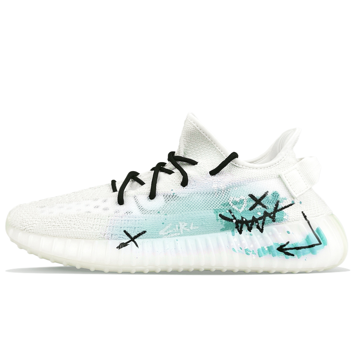Adidas Originals Yeezy Boost 350 V2 Abrasion Resistant Low Top Casual Shoes Unisex White купить в интернет-магазине Yoocart с быстрой доставкой по России.