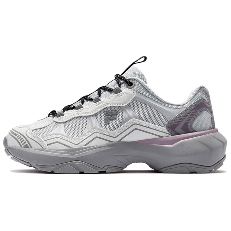 FILA FUSION Anti-Slip Wear-Resistant Low-Top Casual Shoes Women's Gray White