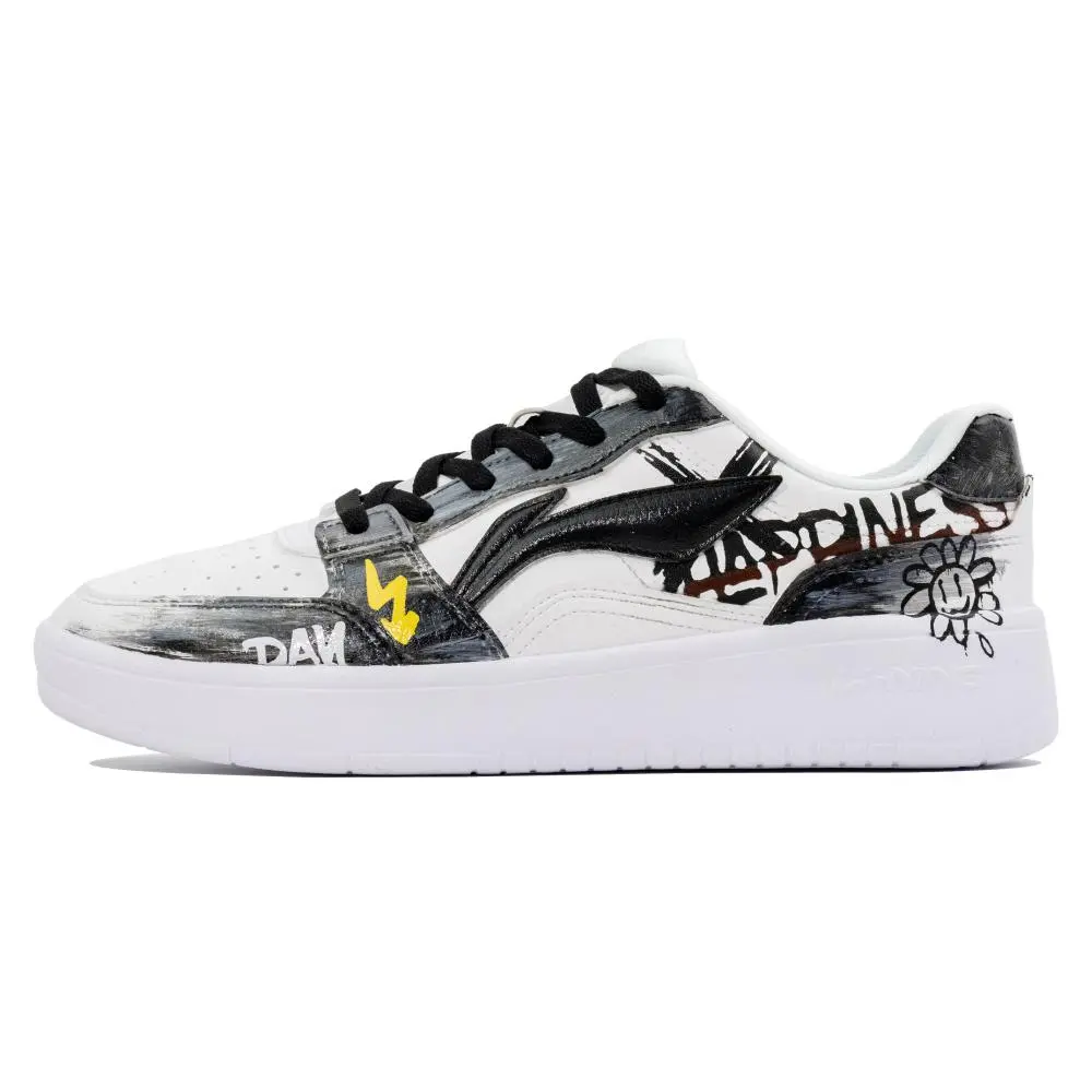 LiNing Acer Truncatum Anti Slip And Wear Resistant Height Increasing Low top Skateboard Shoes Men's Black