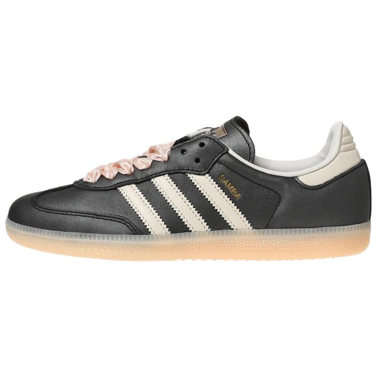 Adidas Samba Og Black Pink Ribbon Laces Women's