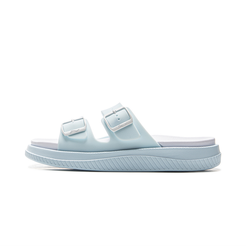 LiNing Slip Resistant Abrasion Resistant Slide Slippers Women's Light Blue