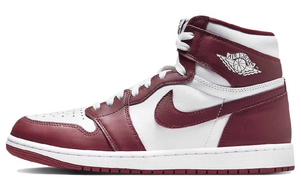 Jordan Air Jordan 1 Винтажные баскетбольные кроссовки High Top Белый Красный Унисекс
