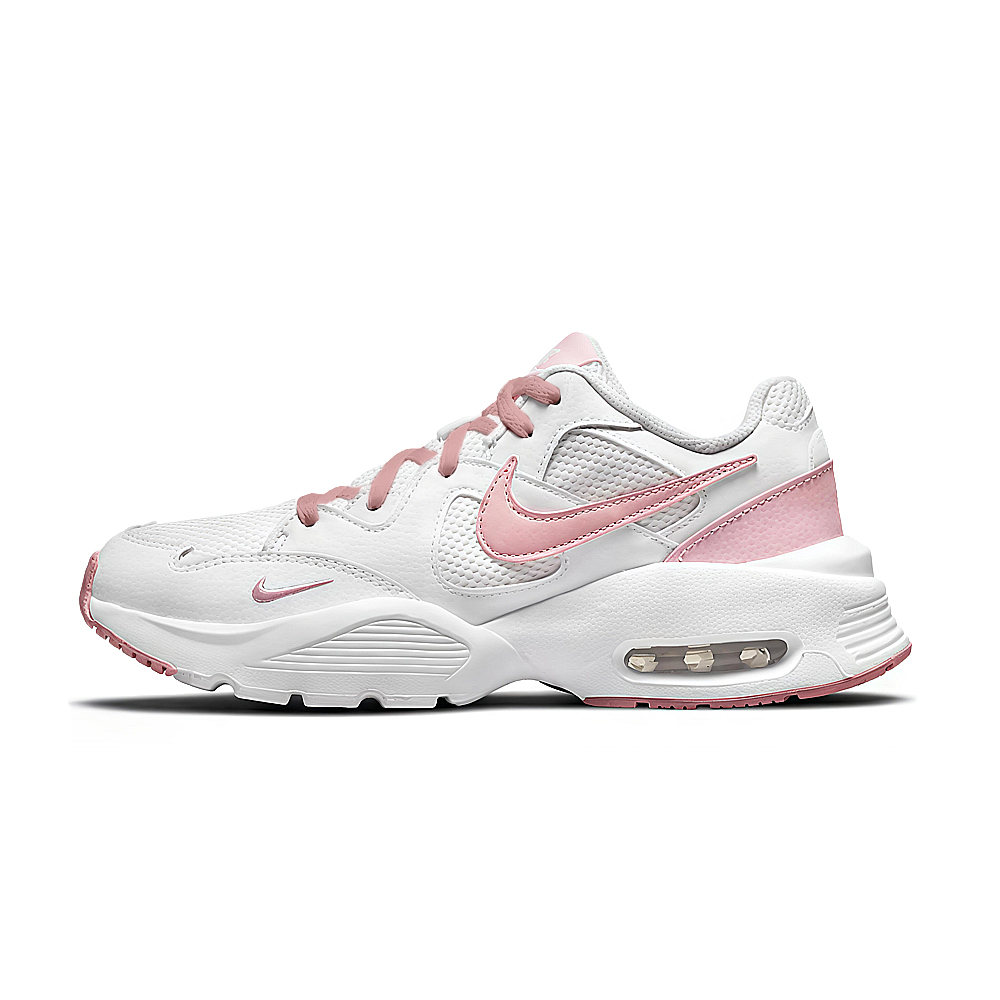Nike Air Max Fusion Cushioned Wear Resistant Breathable Low Top Casual Running Shoes Women's White Pink