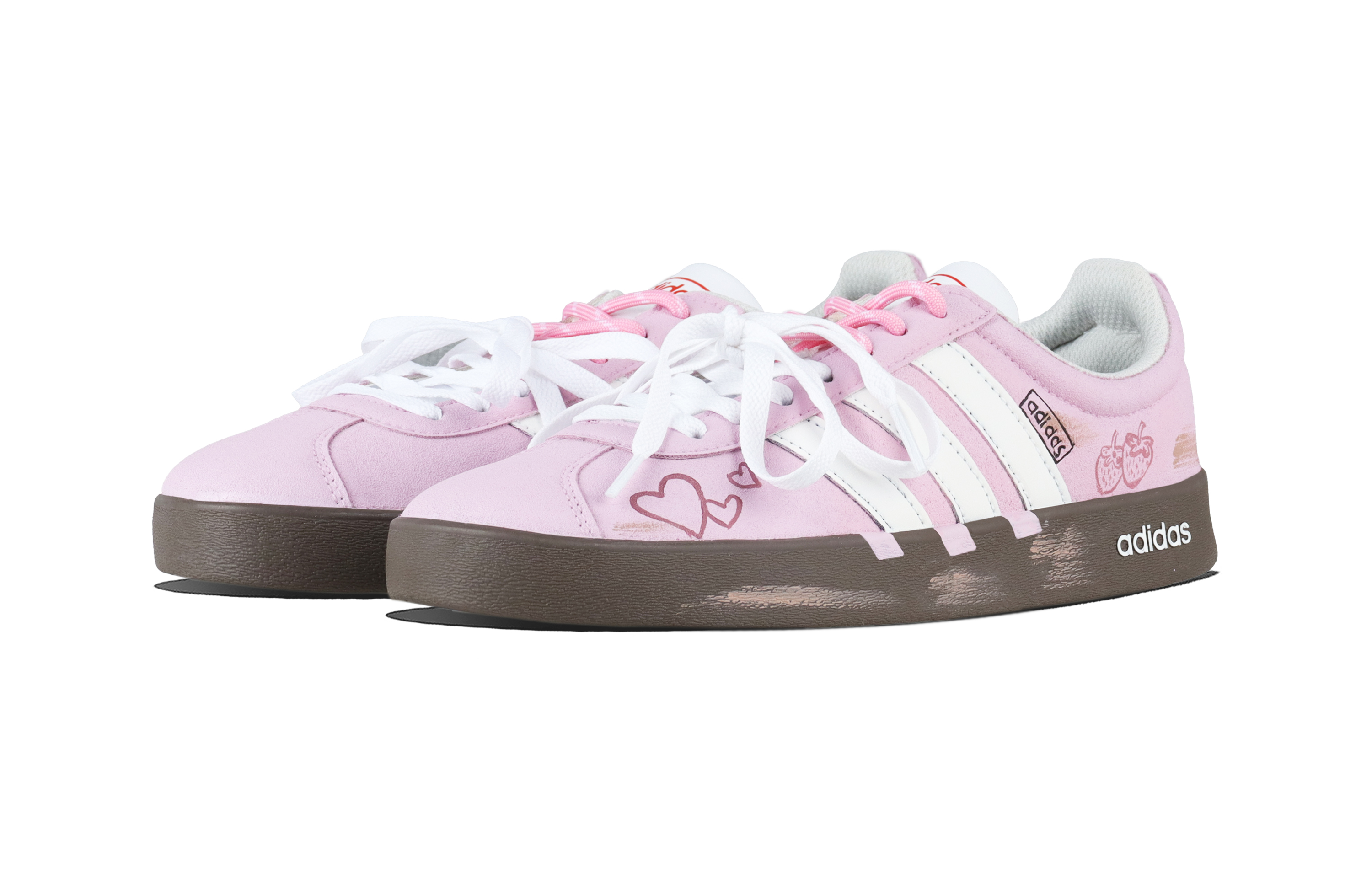 Adidas VL COURT 2.0 Pink Berry Sweet Dream Cushioning, Wear Resistant Low top Skateboard Shoes Unisex купить в интернет-магазине Yoocart с быстрой доставкой по России.