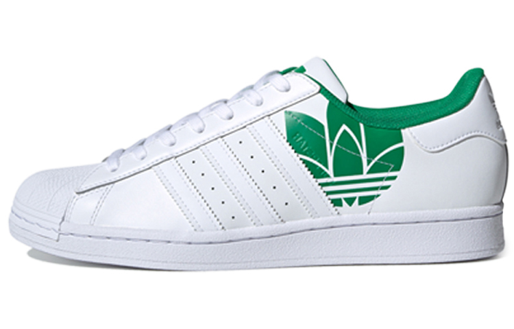 Superstar Adidas Originals 'Trefoil Print White Green'
