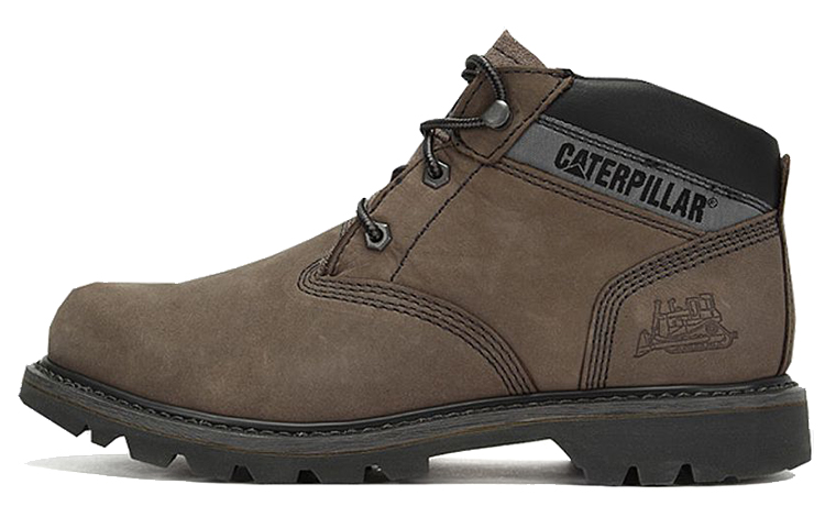 CAT Ealing Mid Collection Abrasion-Resistant Ankle-Length Outdoor Boots Men's Dark Brown