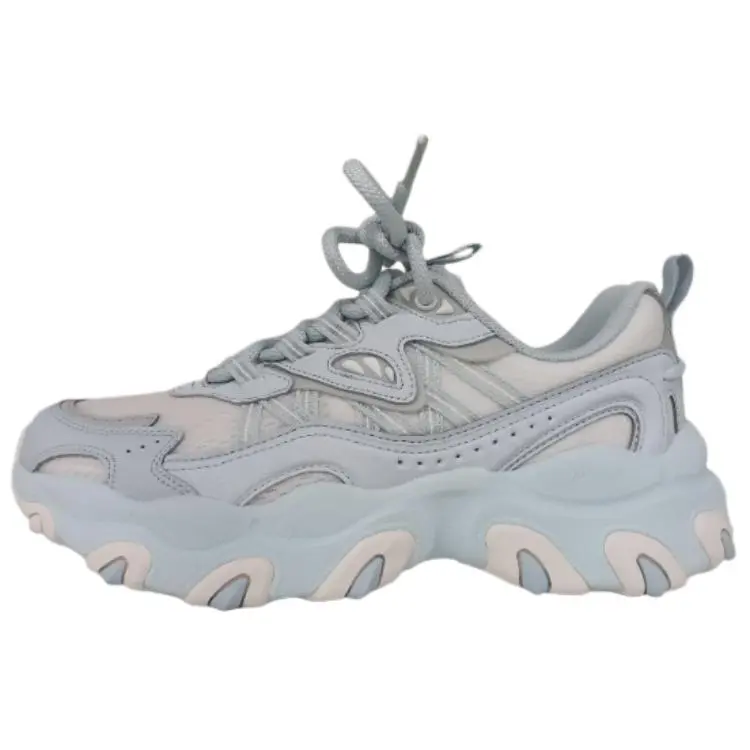 LiNing Cat Paw Lite3 Abrasion Resistant Height Increasing Low top Chunky Sneakers Women's Blue