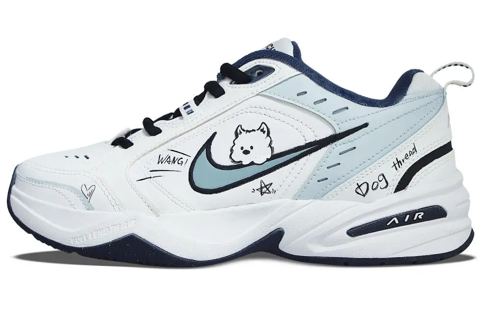 Nike Air Monarch 4 Thermal Breathable Coverage Low top Chunky Sneakers Unisex Blue White