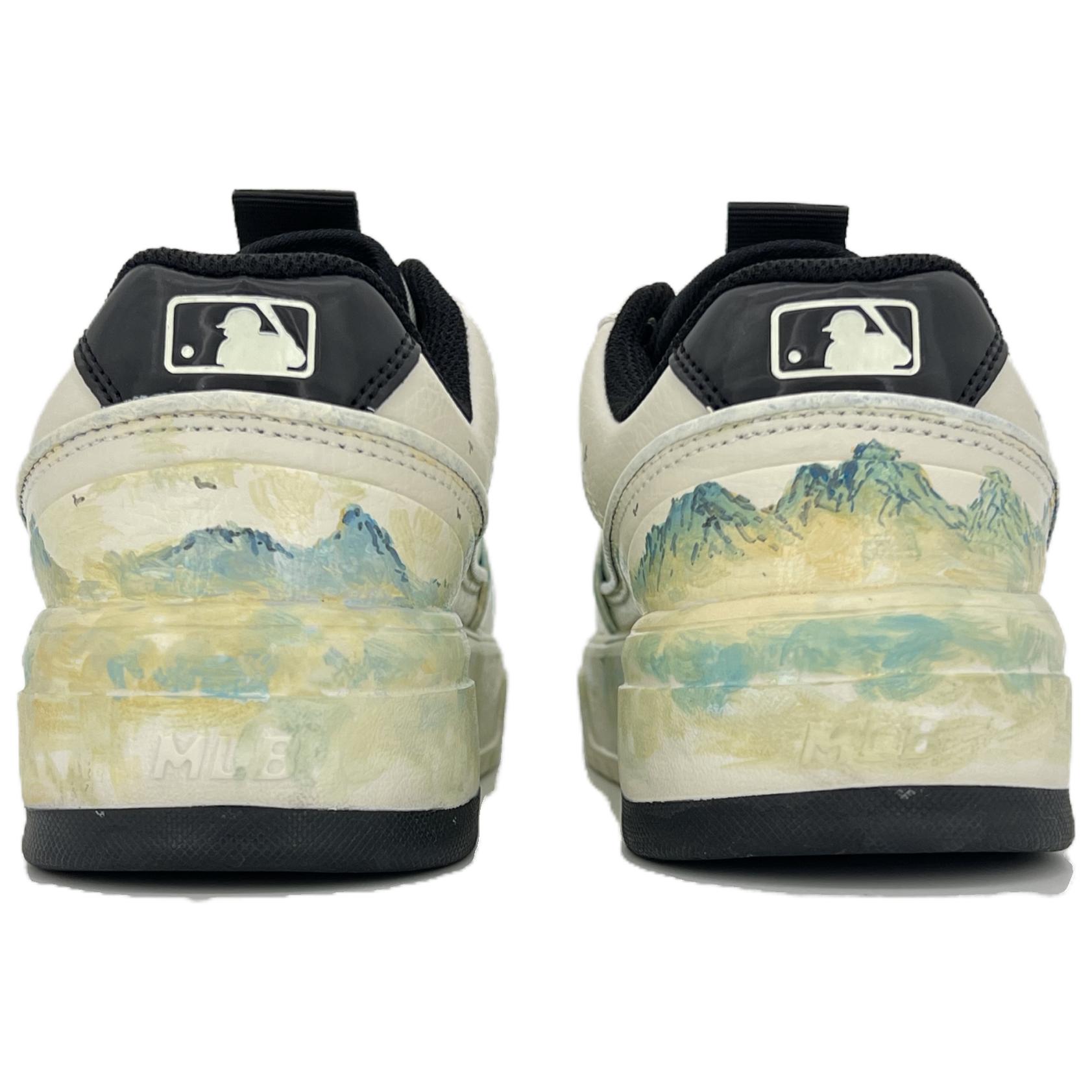 MLB Chunky Liner Anti-Slip And Wear-Resistant Height Increasing Low-Top Skateboard Shoes Unisex Green