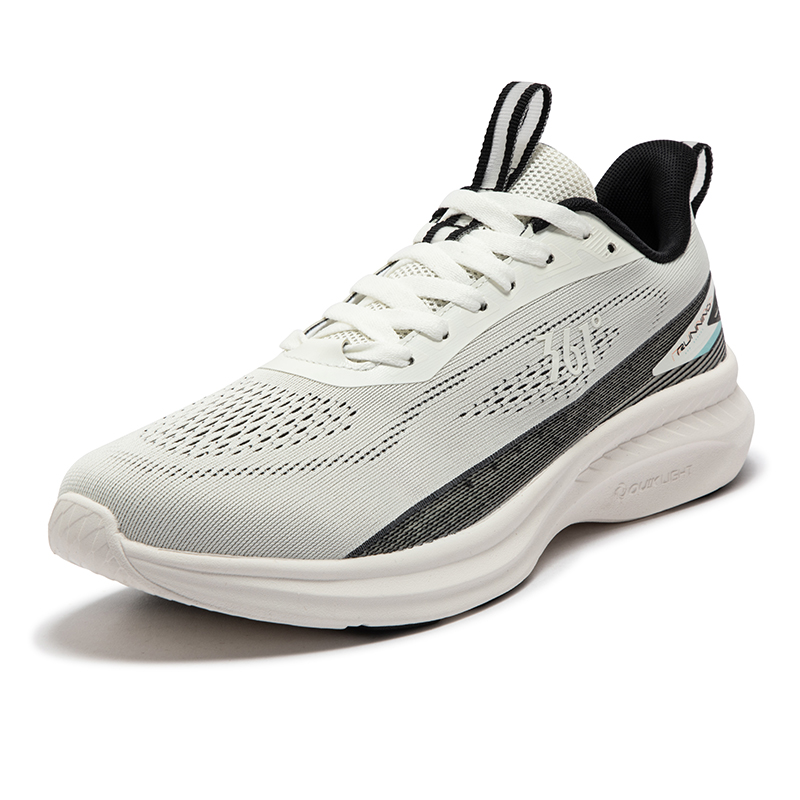 361° Abrasion Resistant Breathable Low Top Casual Running Shoes Men's White Black