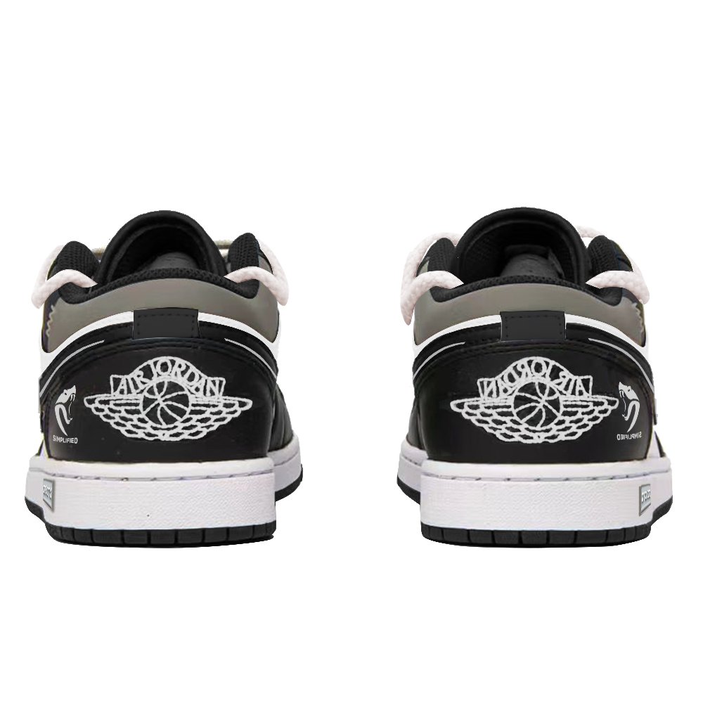 Jordan Air Jordan 1 Anti-Slip Wear-Resistant Low-Top Vintage Basketball Shoes Men's Black