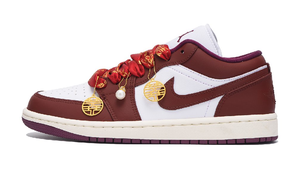 JORDAN Air JORDAN 1 Vintage Basketball Shoes Women's Low-Top True Red
