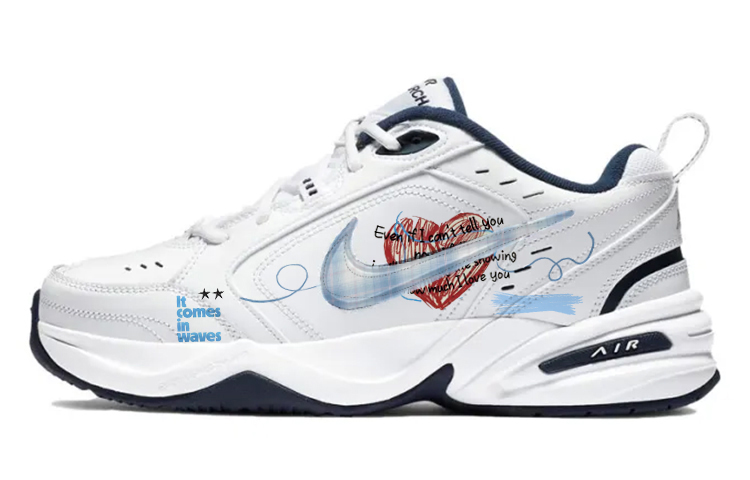 Nike Air Monarch 4 Chunky Sneakers Unisex Low-Top White/Blue