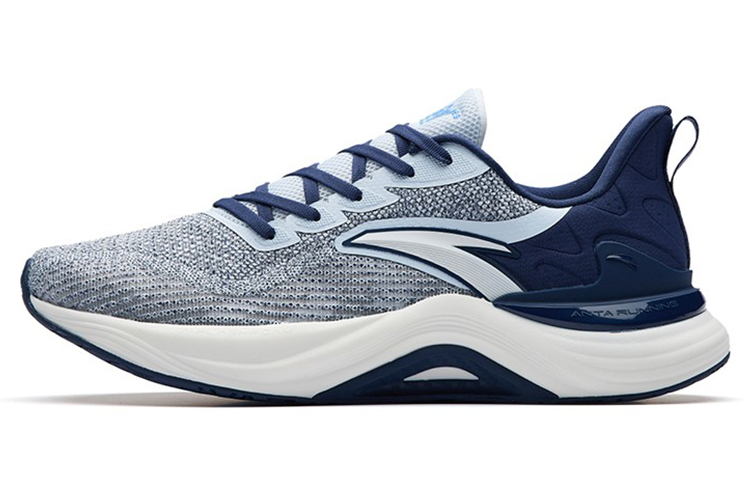 Anta 2.5 Shock Absorbers With Slip Resistant And Abrasion Resistant Properties Low Top Running Shoes Men's Blue Gray