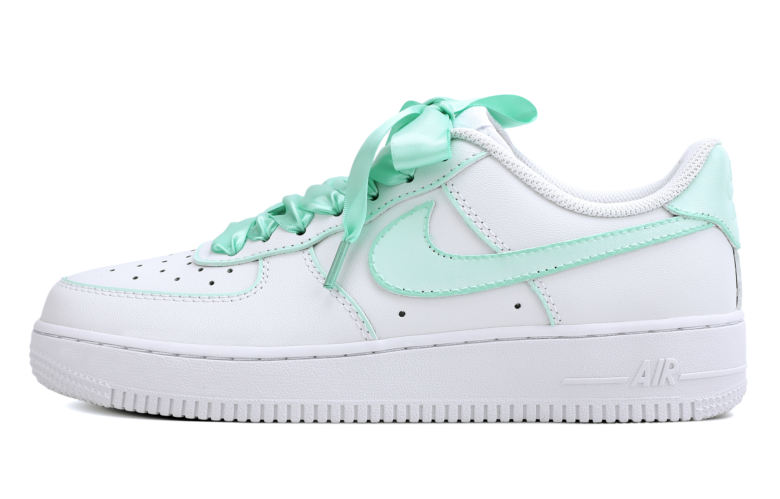 Nike Air Force 1 Abrasion Resistant Low top Skateboard Shoes Unisex White Green