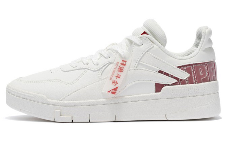LINING Rijin Doujin Collection Skateboard Shoes Women's Low top White/Red