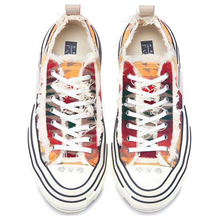 VESSEL G.O.P. Lows Colored Figuredstripe Low-Top Skateboard Shoes Unisex Orange Green Pastel