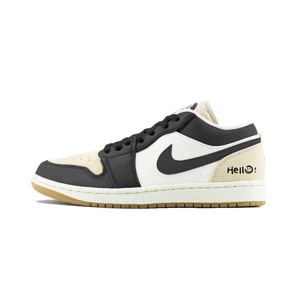 Jordan Air Jordan 1 Low Dongdan Abrasion Resistant Low Top Vintage Basketball Shoes Men's White Brown
