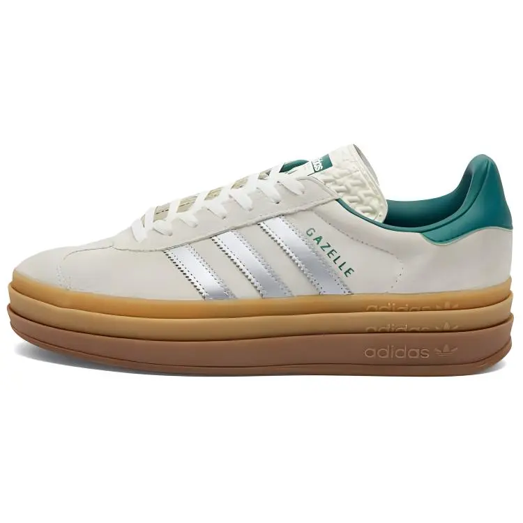 Adidas Women's Gazelle Bold 'Off White Silver Metallic Green' Women's