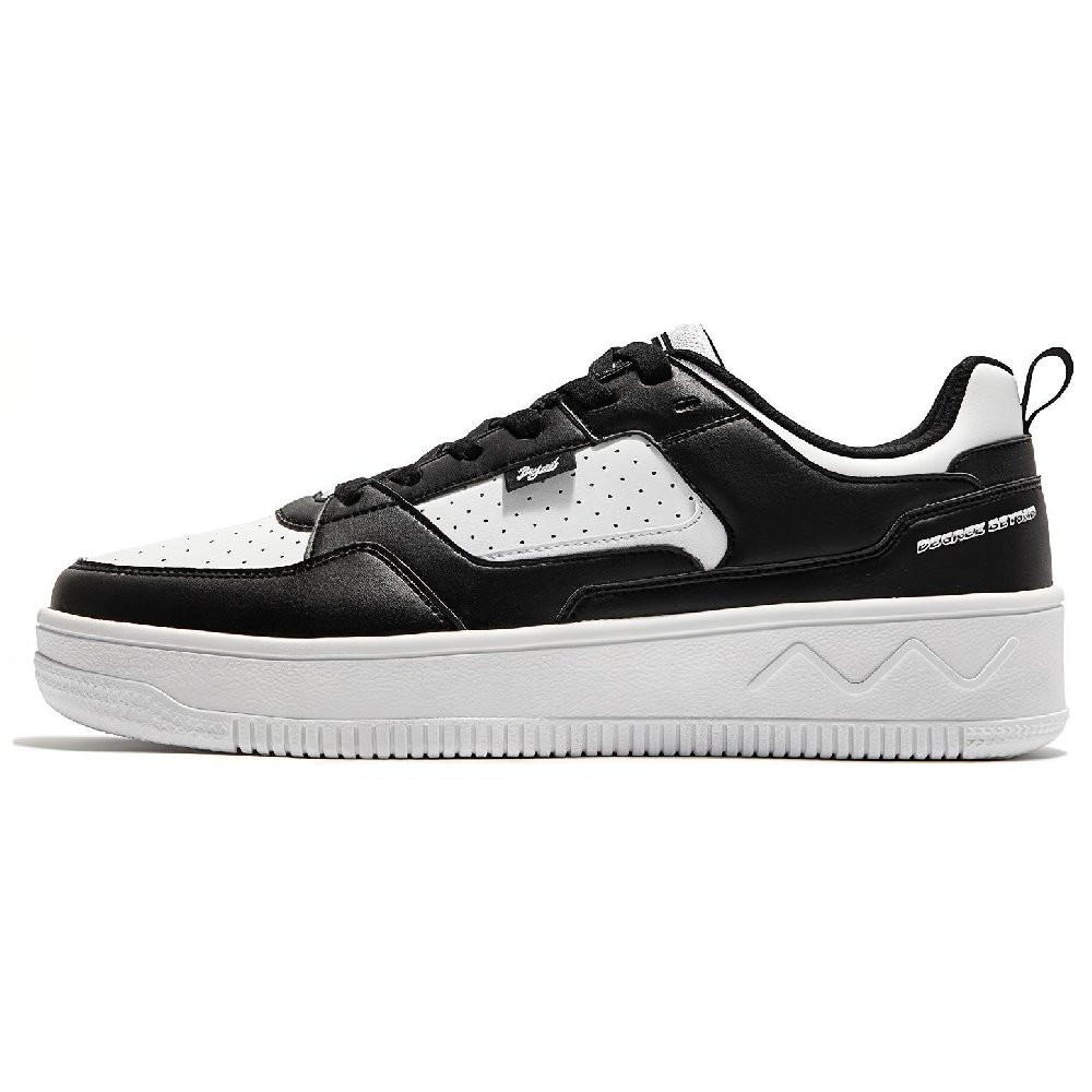361° Slip-Resistant Cushioning Low-Top Skateboard Shoes Men's Black White