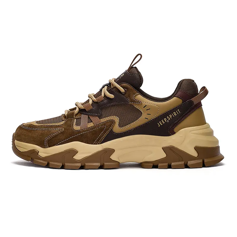 JEEP SPIRIT Low Top Casual Shoes Men's Caramel Brown
