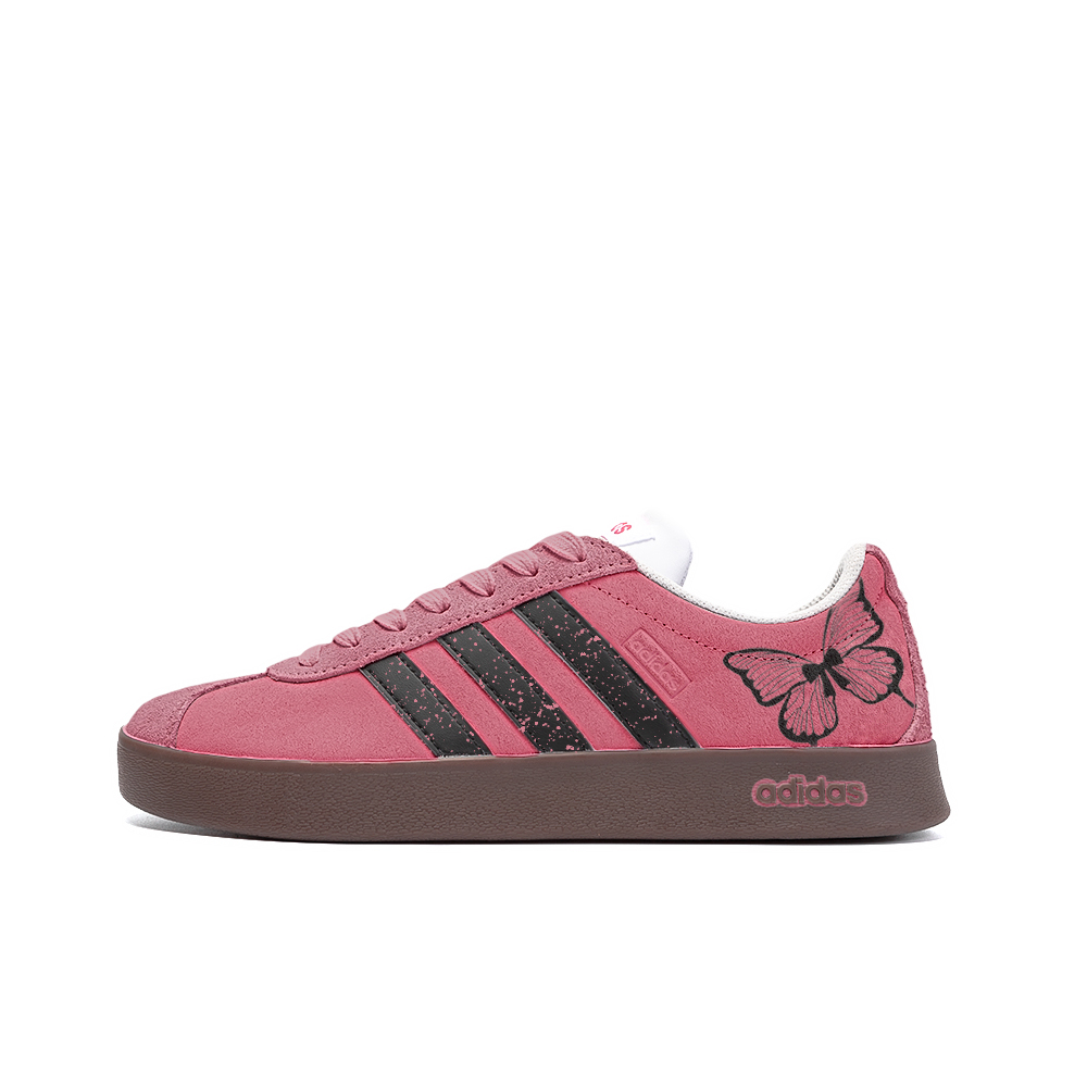 Adidas Neo VL Court Lifestyle Anti Slip Wear Resistant Low Top Skateboard Shoes Unisex Black Pink