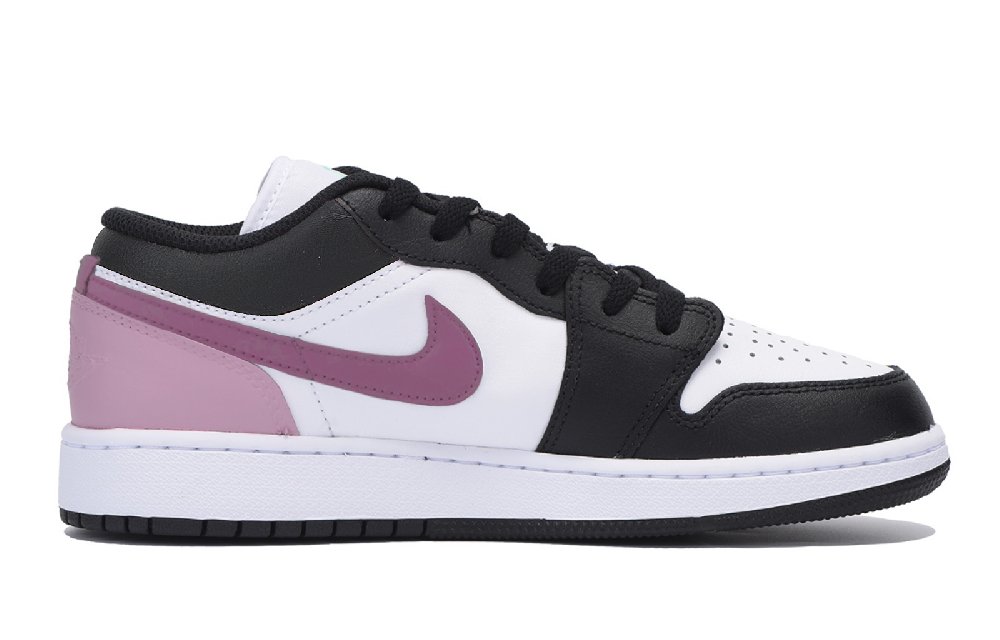 Jordan Air Jordan 1 Anti-Slip Wear-Resistant Low-Top Vintage Basketball Shoes Men's Black Pink