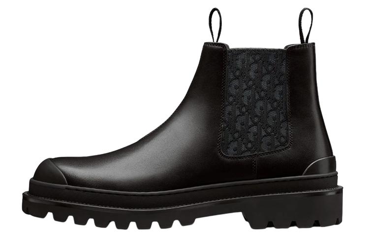 DIOR Explorer Chelsea Boot Black Black DIOR Oblique Motif