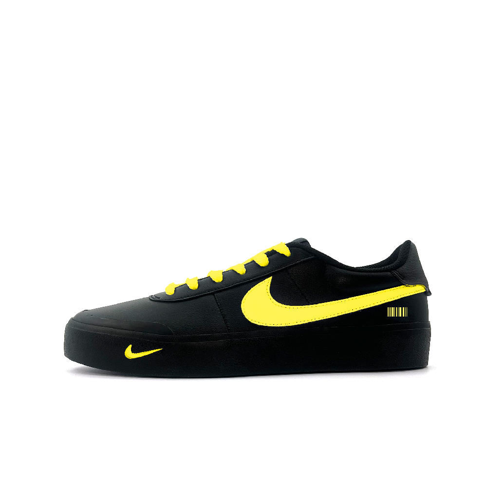 Nike Court Shot Anti Slip Wear Resistant Low Top Skateboard Shoes Men's Black Yellow