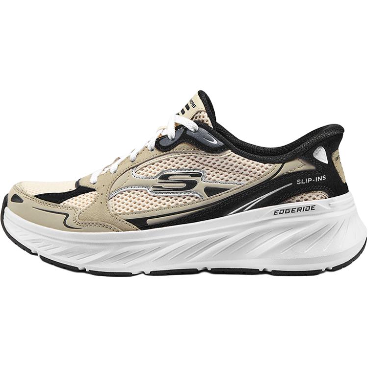 Skechers Slip ins Wear resistant And Lightweight Low Top Casual Shoes Women's Beige Black