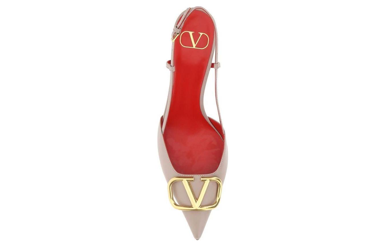 Valentino VLogo Plaque Pointed Toe Slingback Pumps купить в интернет-магазине Yoocart с быстрой доставкой по России.
