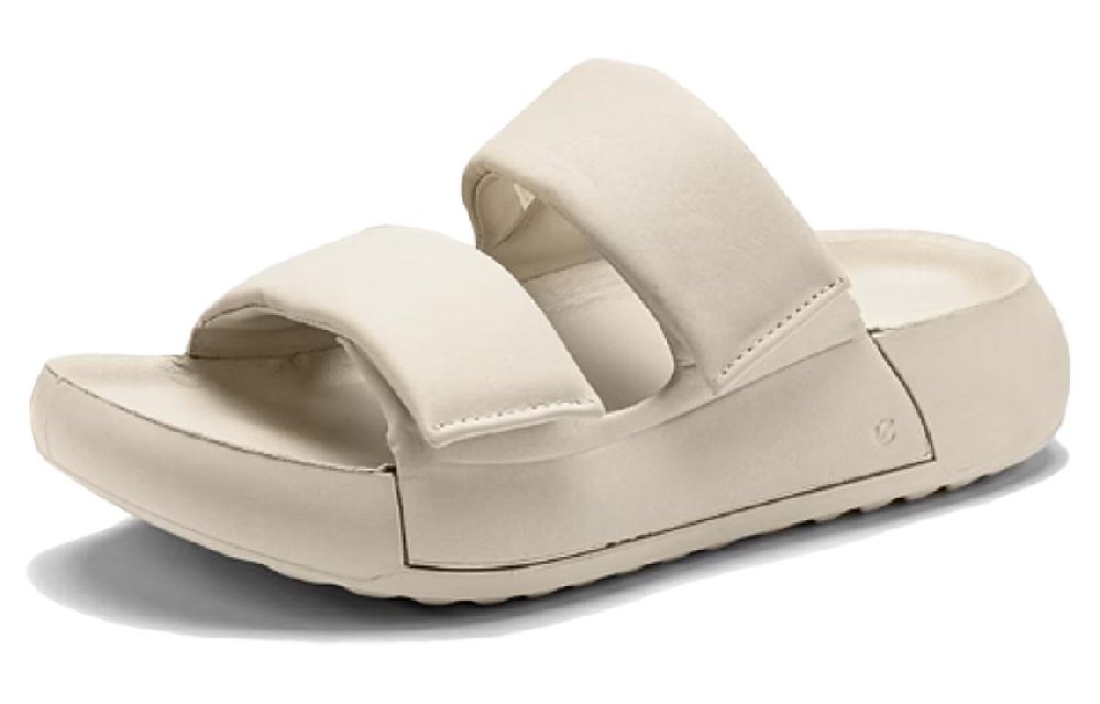Ecco Slide Slippers 4.5cm Women's Lime Gray